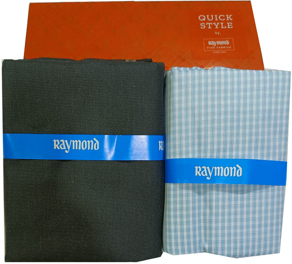 Raymond Cotton Blend Solid, Checkered Shirt & Trouser Fabric
