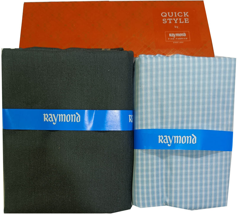 Raymond Cotton Blend Solid, Checkered Shirt & Trouser Fabric