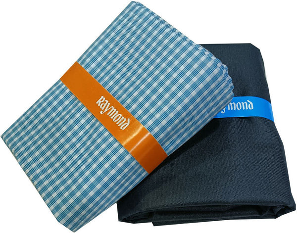 Raymond Cotton Blend Solid, Checkered Shirt & Trouser Fabric