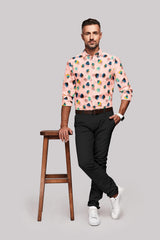 Mansfab Men Regular Fit Printed Spread Collar Casual Shirt-MFPRINTS-0001