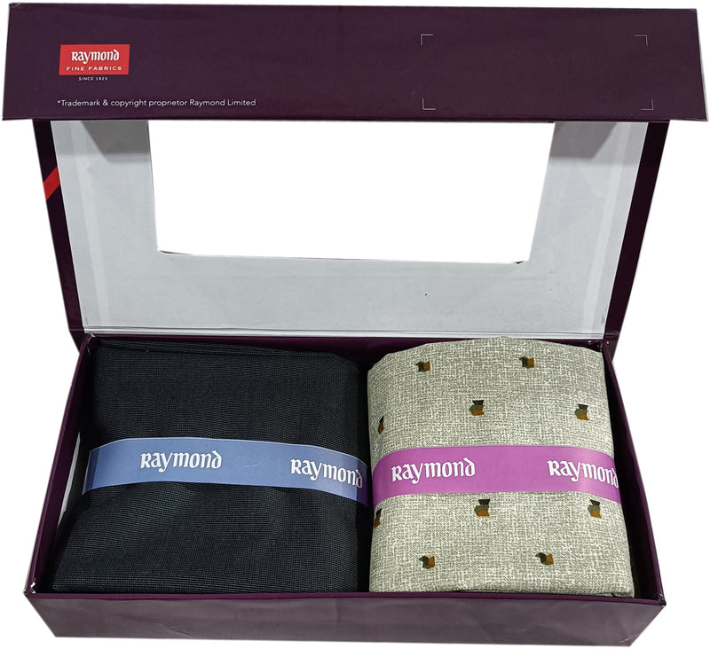 Raymond Unstitched Polycotton Shirt & Trouser Fabric Printed
