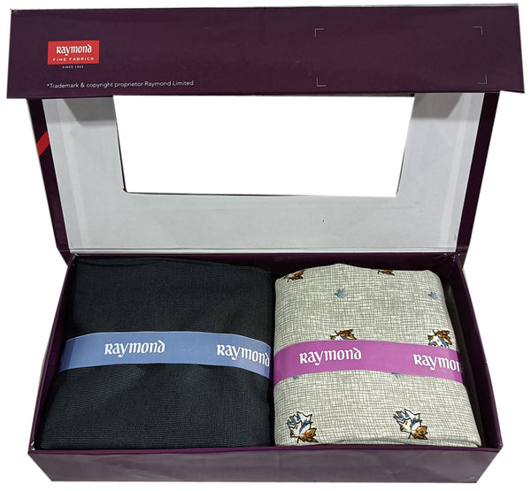 Raymond Unstitched Polycotton Shirt & Trouser Fabric Printed