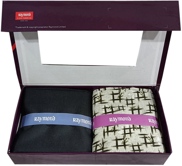 Raymond Unstitched Polycotton Shirt & Trouser Fabric Printed
