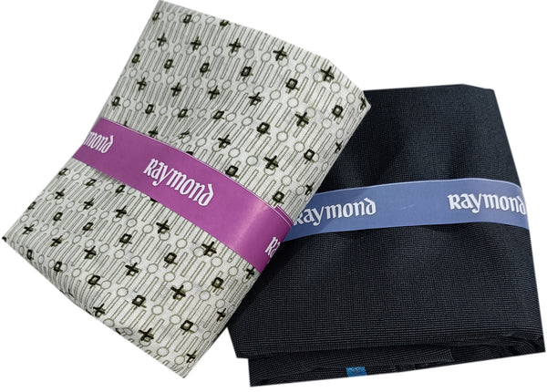 Raymond Unstitched Polycotton Shirt & Trouser Fabric Printed
