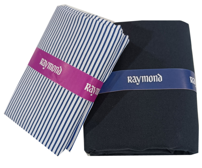Raymond Polycotton Striped Shirt & Trouser Fabric  (Unstitched) JUPITER-1010