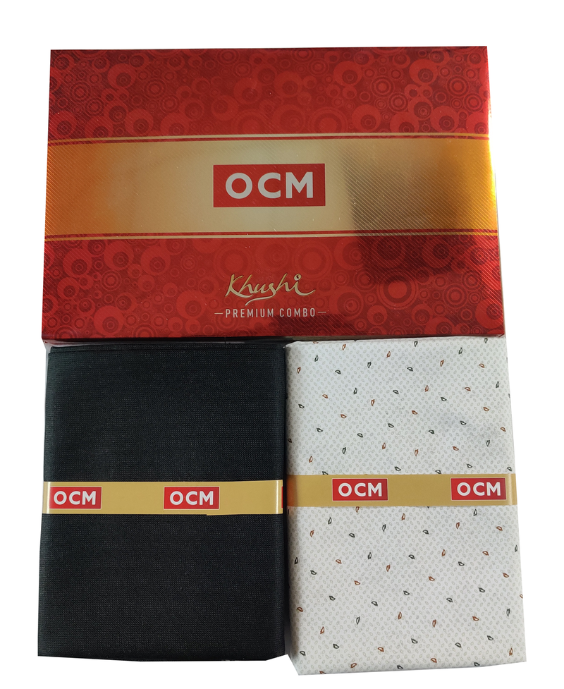 OCM  Unstitched Cotton Shirt & Trouser Fabric Printed.