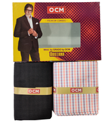 OCM  Unstitched Cotton Shirt & Trouser Fabric Checkered