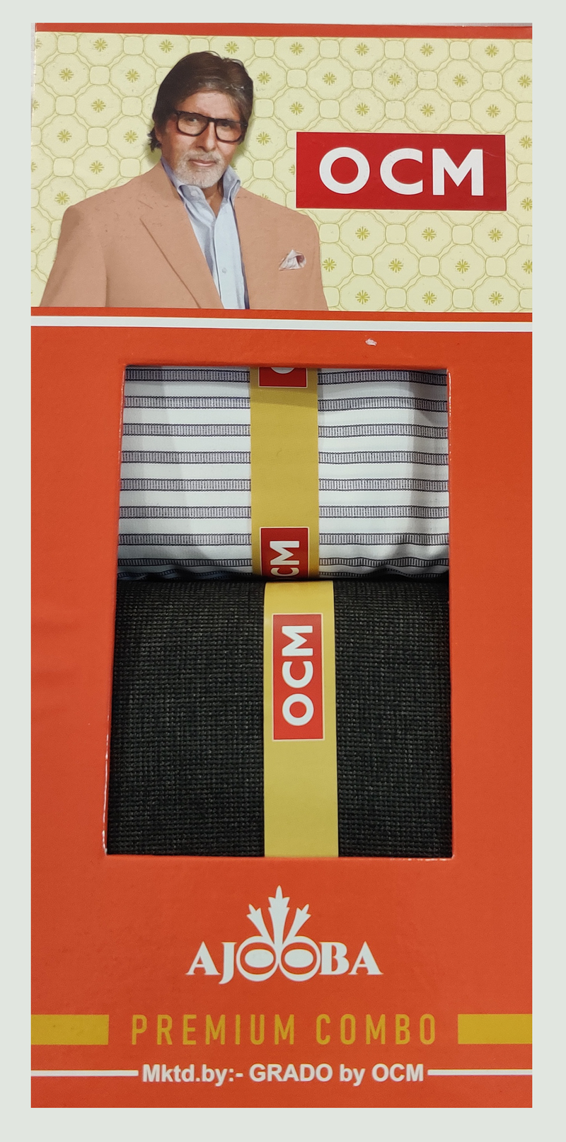 OCM  Unstitched Cotton Shirt & Trouser Fabric Checkered.