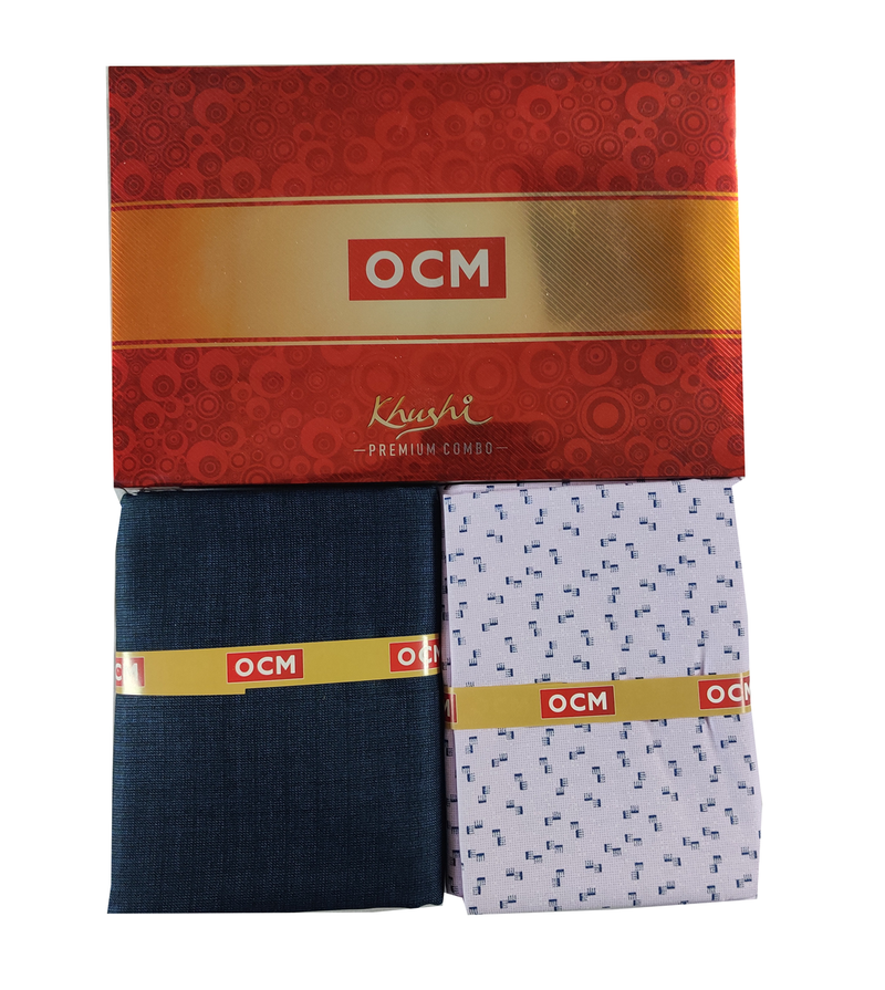 OCM  Unstitched Cotton Shirt & Trouser Fabric Printed.