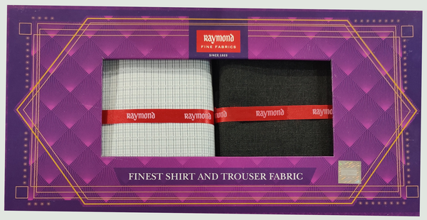 Raymond  Unstitched Cotton Shirt & Trouser Fabric Checkered
