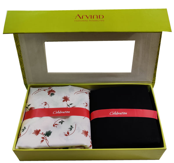 Arvind Pure Cotton Printed Shirt & Trouser Fabric  (Unstitched)Yell-0013