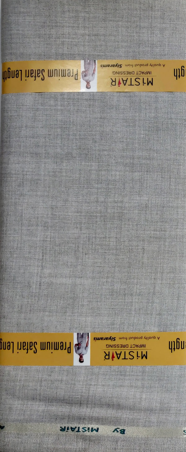Mansfab Brocade Solid Safari Fabric  (Unstitched)-0014