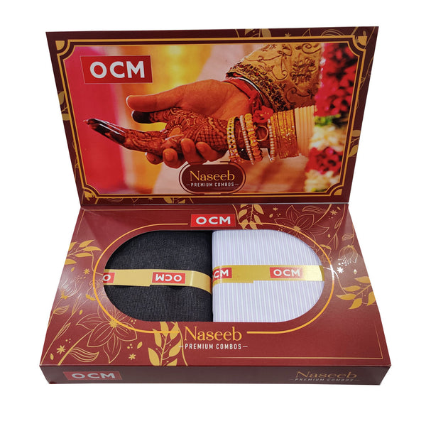 OCM  Unstitched Cotton Shirt & Trouser Fabric Checkered