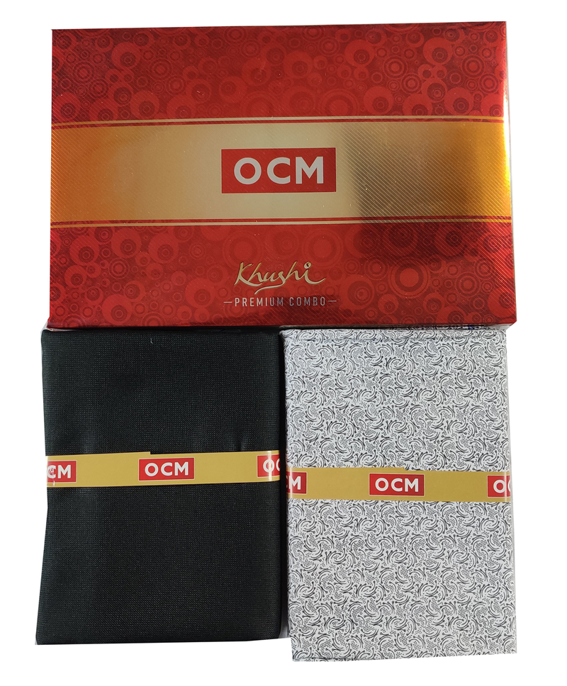 OCM  Unstitched Cotton Shirt & Trouser Fabric Printed.