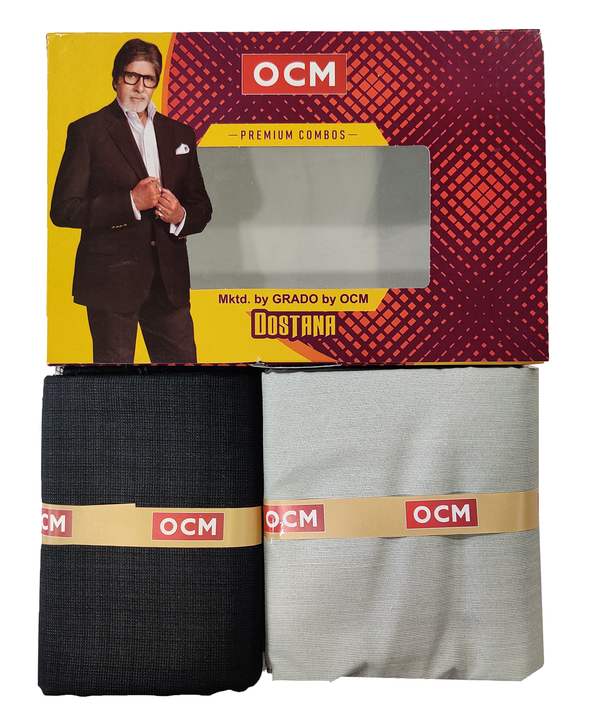 OCM  Unstitched Cotton Shirt & Trouser Fabric Checkered