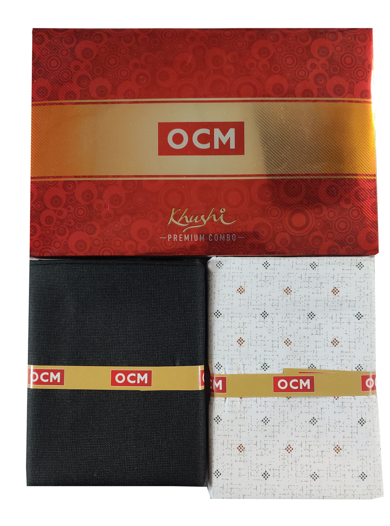 OCM  Unstitched Cotton Shirt & Trouser Fabric Printed.