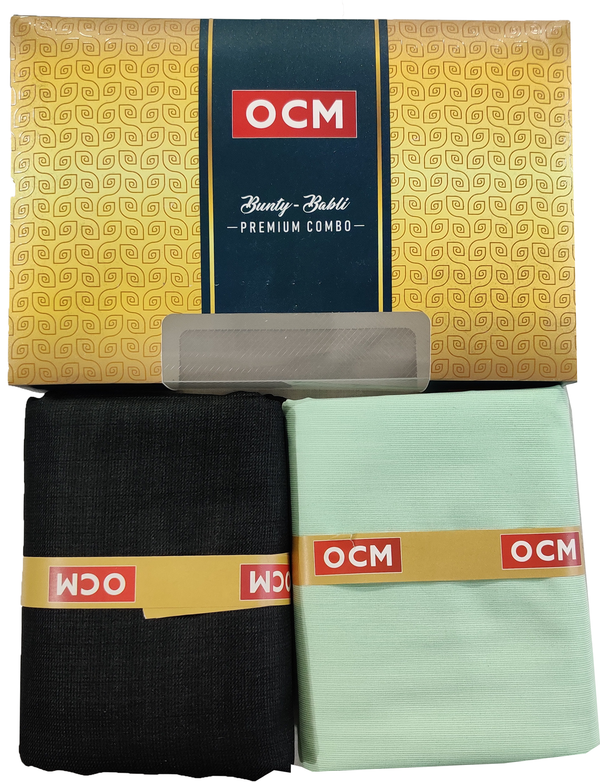 OCM  Unstitched Cotton Shirt & Trouser Fabric Checkered