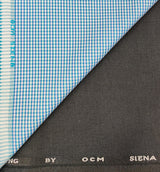 OCM Men's Cotton Shirt & Poly Viscose Trouser Fabric Combo Unstitched (Free Size) SILSILA-1016