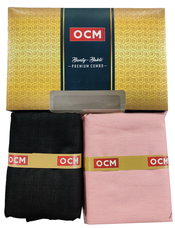 OCM  Unstitched Cotton Shirt & Trouser Fabric Checkered