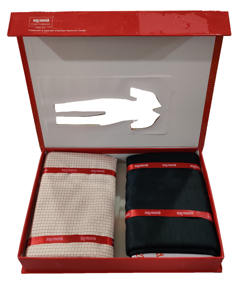 Raymond  Unstitched Cotton Shirt & Trouser Fabric Printed