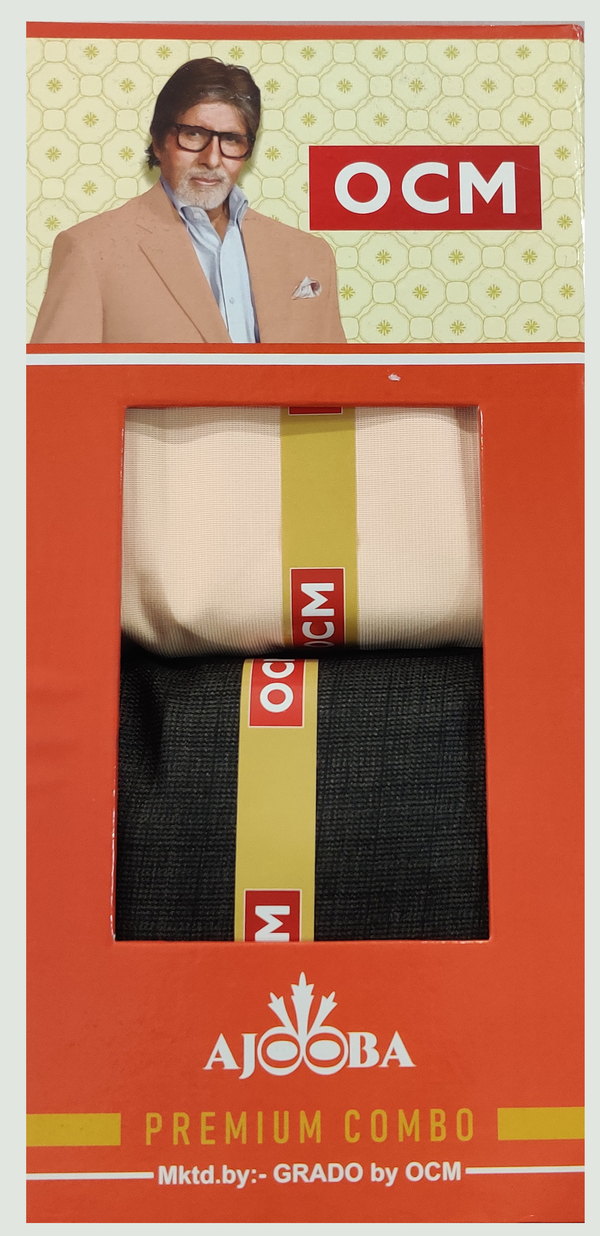 OCM  Unstitched Cotton Shirt & Trouser Fabric Checkered.
