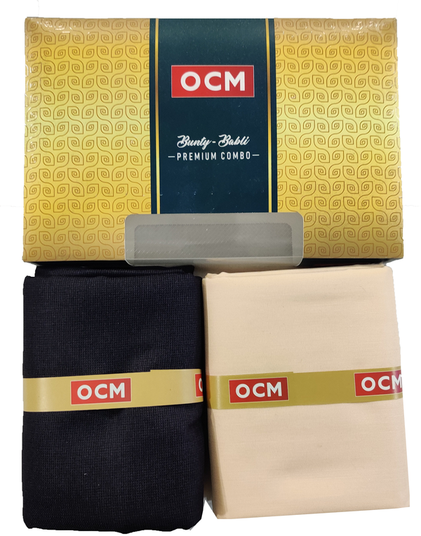 OCM  Unstitched Cotton Shirt & Trouser Fabric Checkered