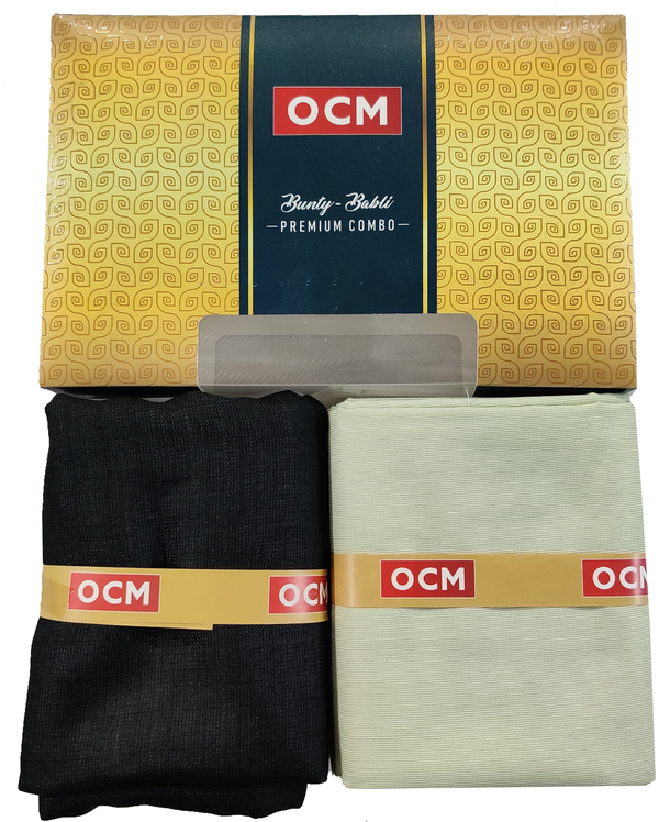 OCM  Unstitched Cotton Shirt & Trouser Fabric Checkered