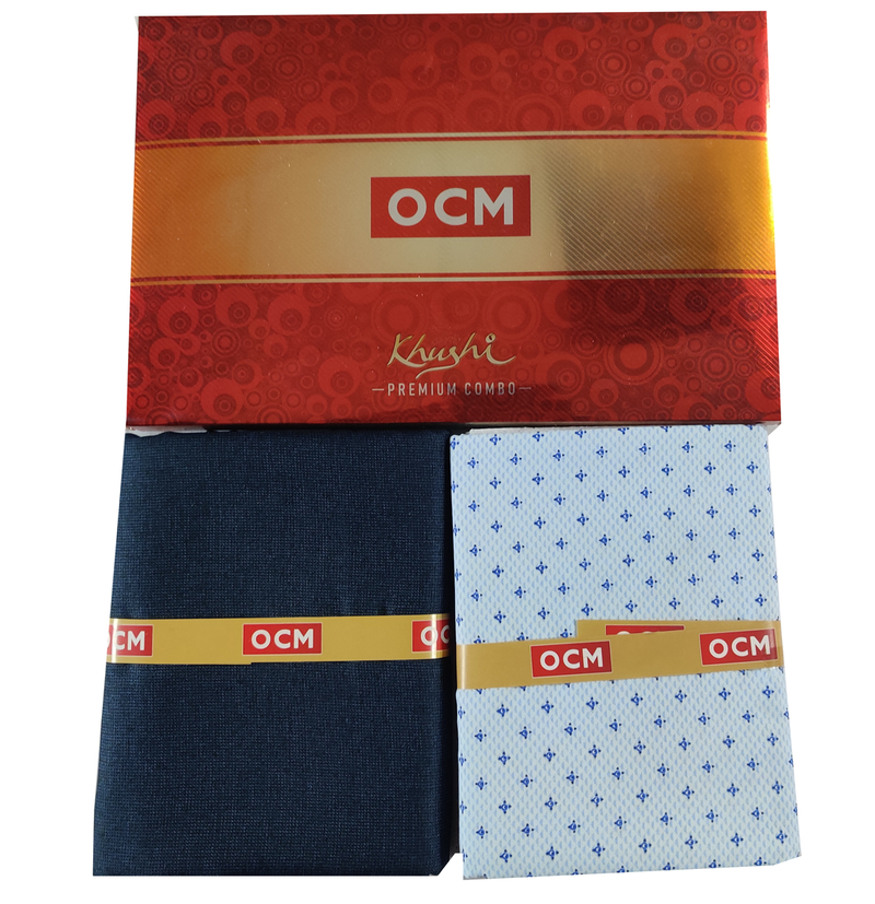 OCM  Unstitched Cotton Shirt & Trouser Fabric Printed.