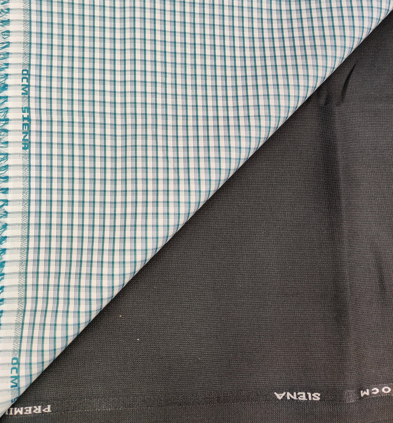 OCM Men's Cotton Shirt & Poly Viscose Trouser Fabric Combo Unstitched (Free Size) SILSILA-1018