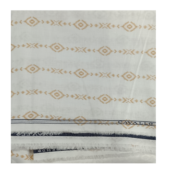 Linen Club  Unstitched Jacquard Shirt Fabric Printed.
