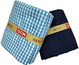 OCM Men's Cotton Shirt & Poly Viscose Trouser Fabric Combo Unstitched (Free Size) TUFAN-1019