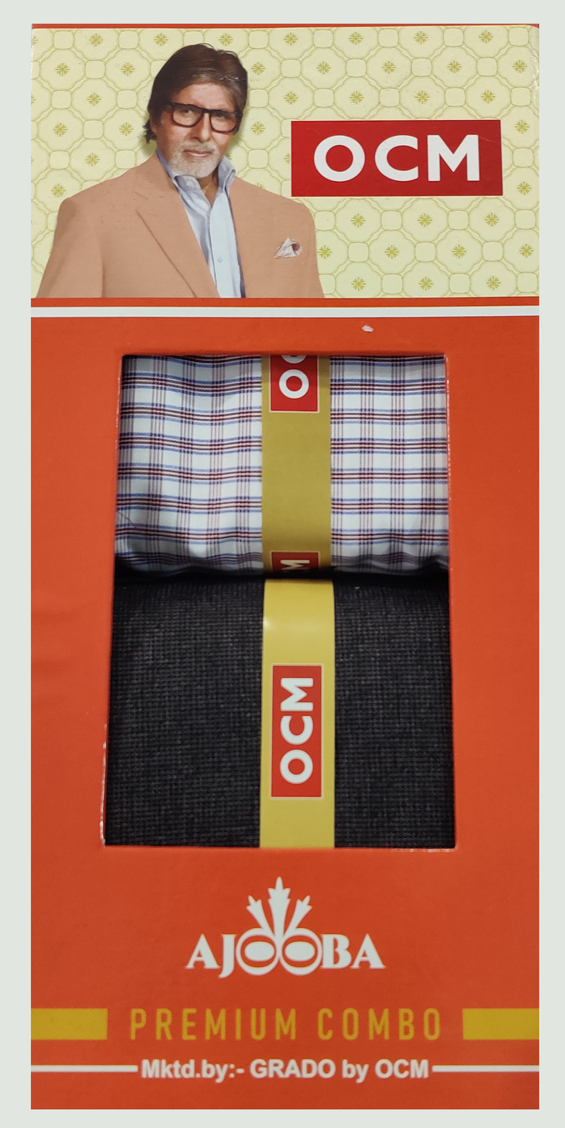 OCM  Unstitched Cotton Shirt & Trouser Fabric Checkered.