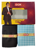 OCM  Unstitched Cotton Shirt & Trouser Fabric Checkered