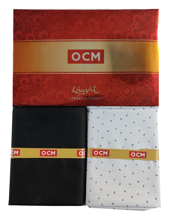 OCM  Unstitched Cotton Shirt & Trouser Fabric Printed