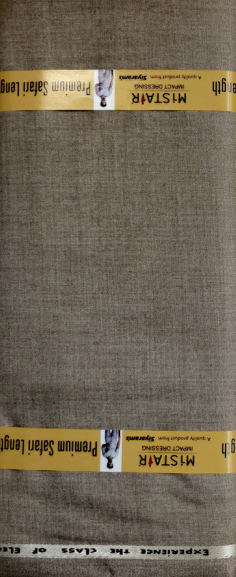 Mansfab Brocade Solid Safari Fabric  (Unstitched)-0001