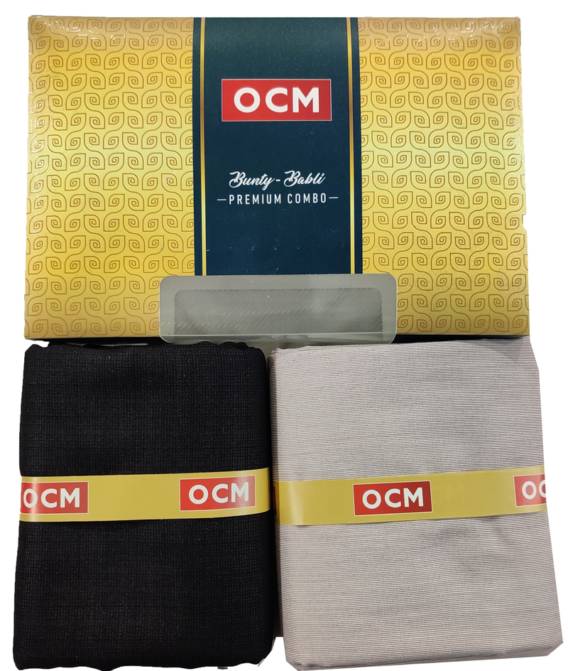 OCM  Unstitched Cotton Shirt & Trouser Fabric Checkered