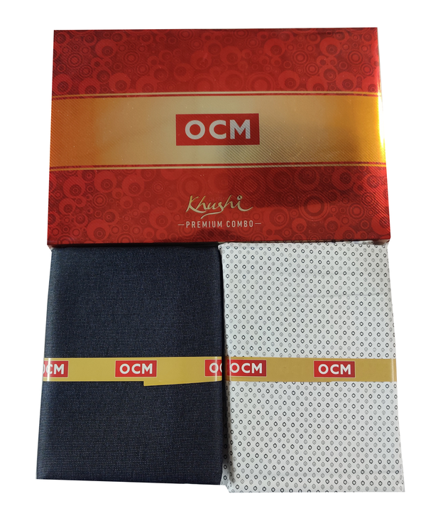 OCM  Unstitched Cotton Shirt & Trouser Fabric Printed.