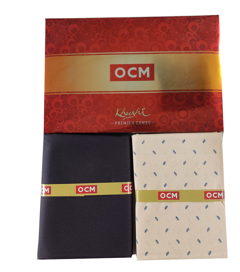 OCM  Unstitched Cotton Shirt & Trouser Fabric Printed.