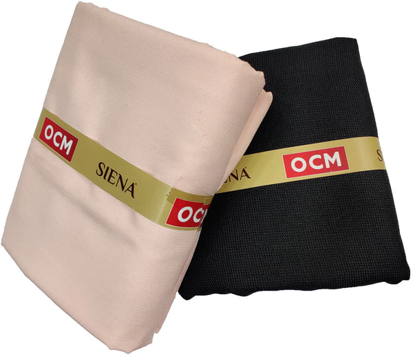 OCM Men's Cotton Shirt & Poly Viscose Trouser Fabric Combo Unstitched (Free Size) TUFAN-1022