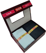 OCM Men's Cotton Shirt & Poly Viscose Trouser Fabric Combo Unstitched (Free Size) OCMSARKAR-0022