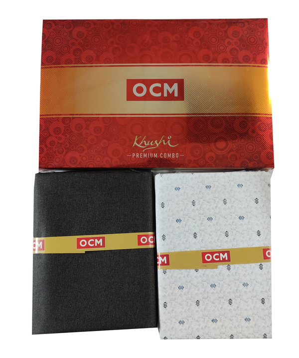 OCM  Unstitched Cotton Shirt & Trouser Fabric Printed.