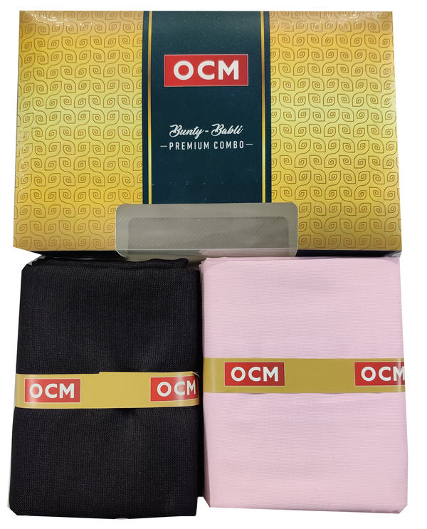 OCM  Unstitched Cotton Shirt & Trouser Fabric Checkered