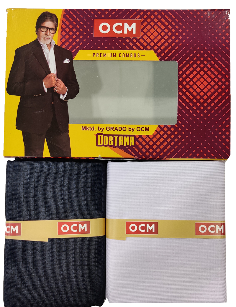 Unstitched Cotton Shirt & Trouser Fabric Checkered