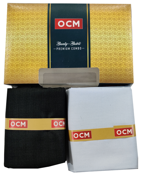 OCM  Unstitched Cotton Shirt & Trouser Fabric Checkered