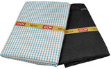 OCM Men's Cotton Shirt & Poly Viscose Trouser Fabric Combo Unstitched (Free Size) SILSILA-1025