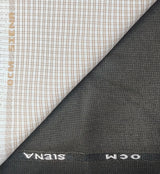 OCM Men's Cotton Shirt & Poly Viscose Trouser Fabric Combo Unstitched (Free Size) OCMSARKAR-0025
