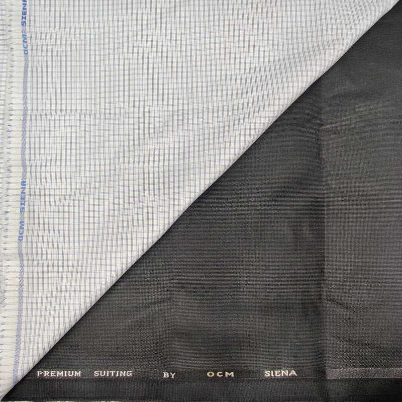 OCM Men's Cotton Shirt & Poly Viscose Trouser Fabric Combo Unstitched (Free Size) TUFAN-1025