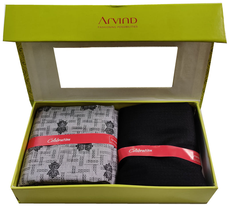 Arvind Pure Cotton Printed Shirt & Trouser Fabric  (Unstitched)Yell-0026