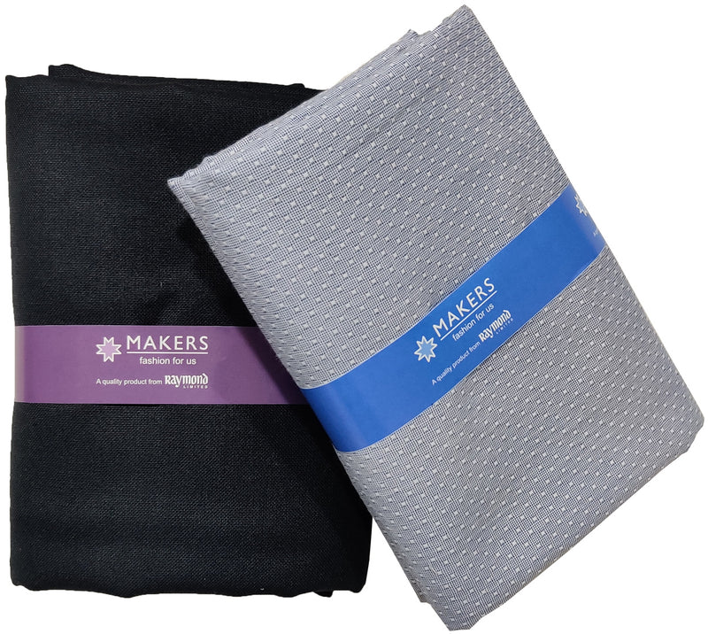 Raymond Cotton Self Design Shirt & Trouser Fabric  (Unstitched)-2196