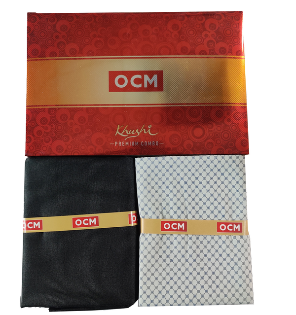 OCM  Unstitched Cotton Shirt & Trouser Fabric Printed.